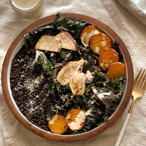 Winter Bowl with Miso Ginger Dressing