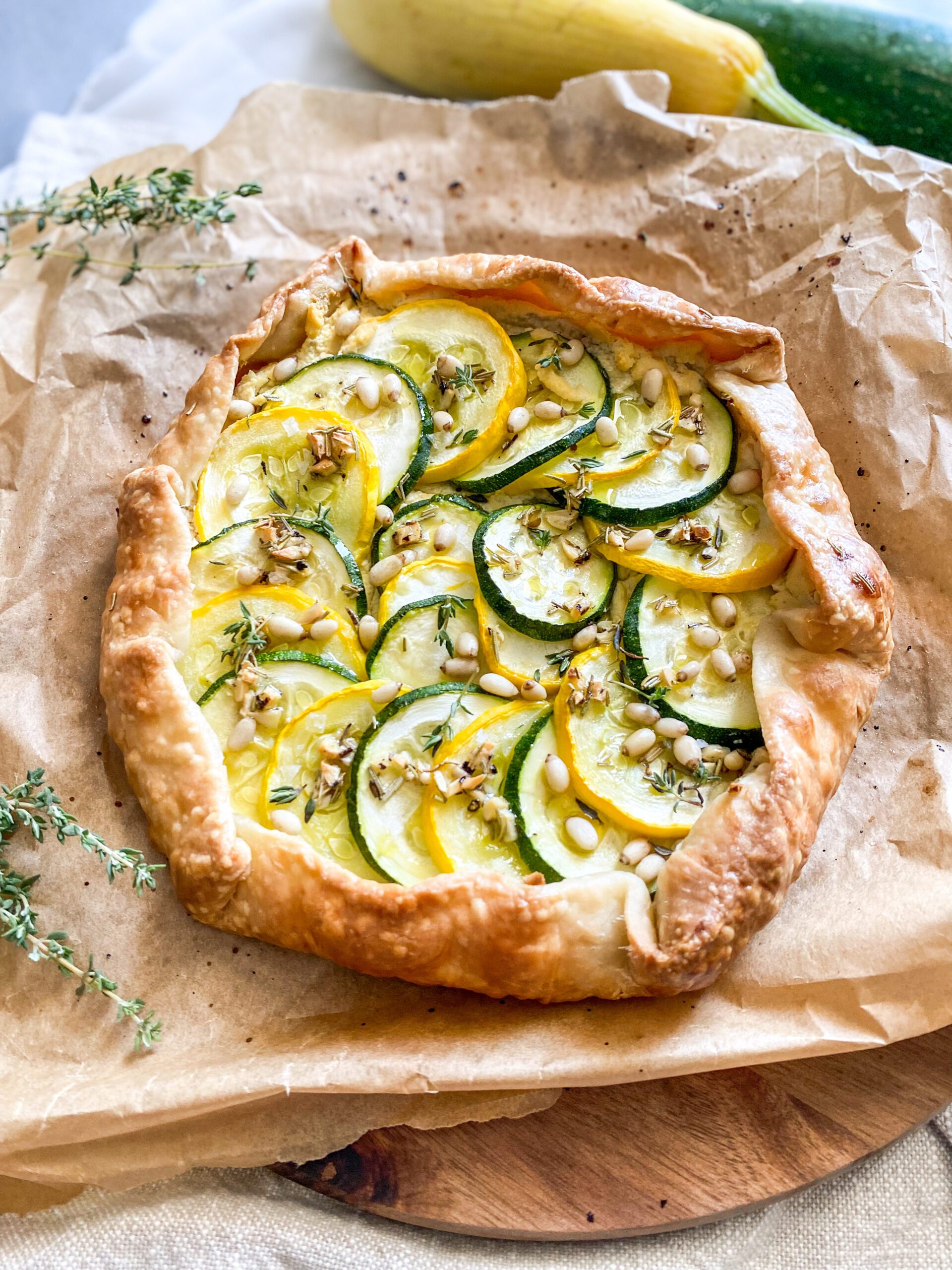 Roasted Squash and Zucchini Galette